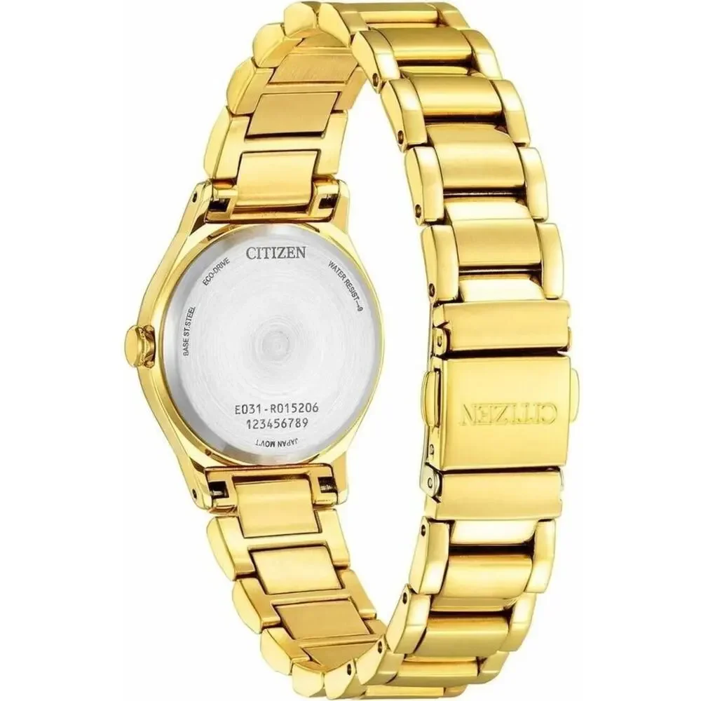 Citizen Women's Modern Eco-Drive Gold Stainless Steel Watch 28 MM EM0737-58E